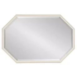 White Beveled Octagon Wall Mirror