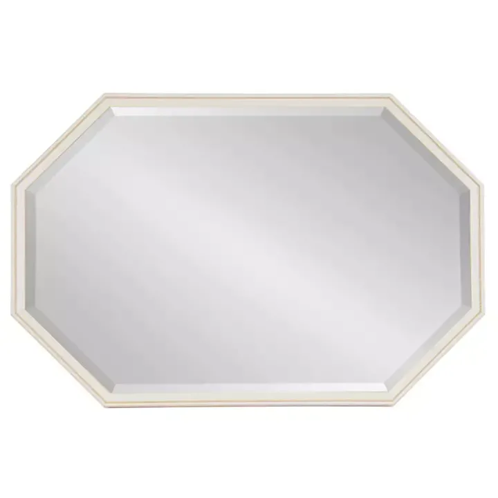 White Beveled Octagon Wall Mirror