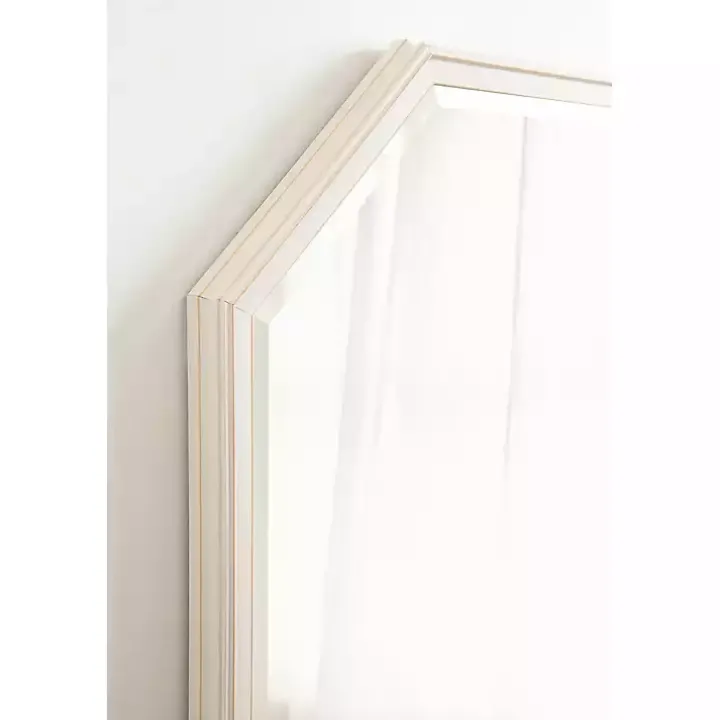 White Beveled Octagon Wall Mirror