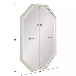 White Beveled Octagon Wall Mirror