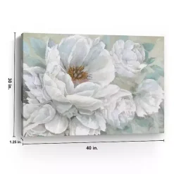 White Blooming Bouquet Canvas Art Print