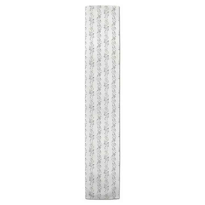White Botanical Vines Table Runner, 90 in.