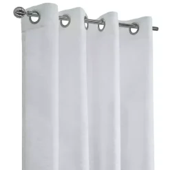 White Boucle Sheer Single Curtain Panel, 84 in.