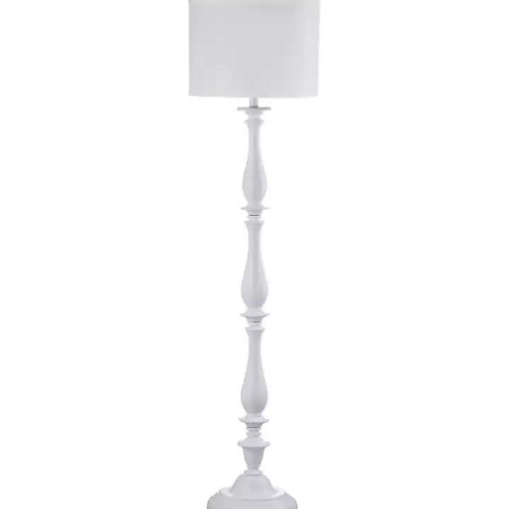 White Candlestick Bessie Floor Lamp