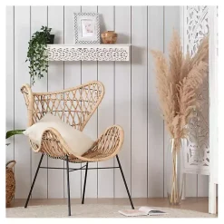 White Carved Floral Decorative Wall Shelf