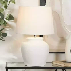 White Cement Table Lamp