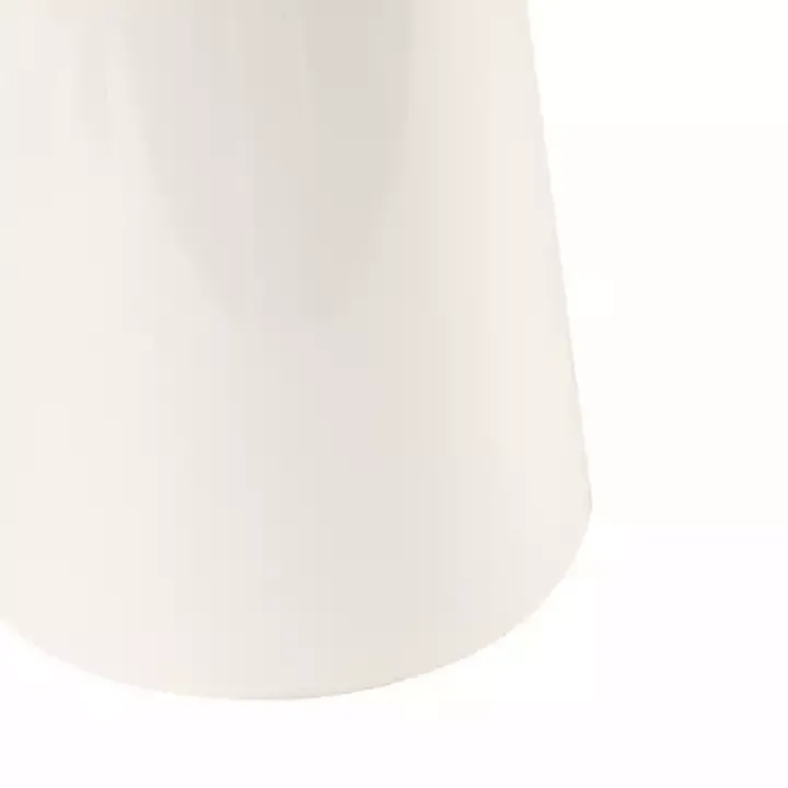 White Ceramic and Wood Cone Table Lamp