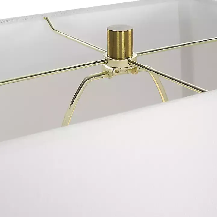 White Ceramic Diamond Textured Table Lamp