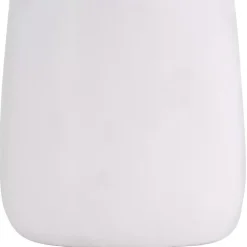 White Ceramic Jug Handles Vase, 10 in.