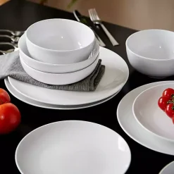 White Ceramic 16-pc. Dinnerware Set