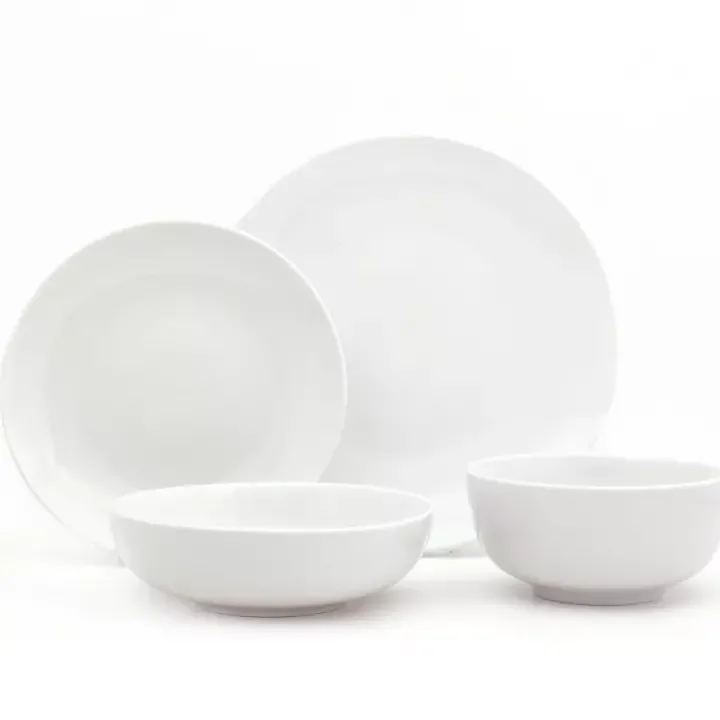 White Ceramic 16-pc. Dinnerware Set
