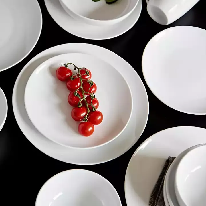 White Ceramic 16-pc. Dinnerware Set