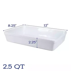 White Ceramic Rectangular Baker