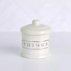 White Ceramic Things Canister