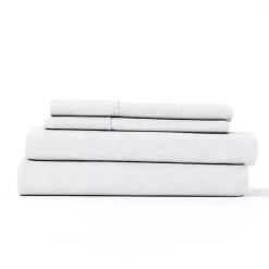 White Chambray 4-pc. California King Sheet Set