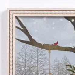 White Christmas Farmhouse Framed Art Print