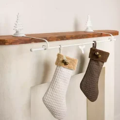 White Christmas Tree Rod Stocking Holder