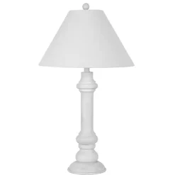 White Coastal Ariel Table Lamps, Set of 2