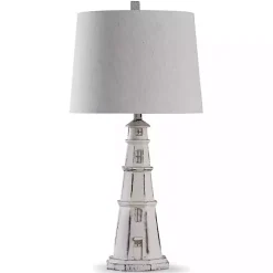 White Coastal Lighthouse Table Lamp
