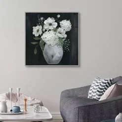 White Country Collection Framed Canvas Art Print