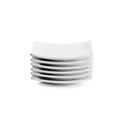 White Coupe Square Appetizer Plates, Set of 6