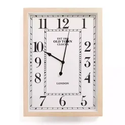 White Crawford Rectangle Wall Clock