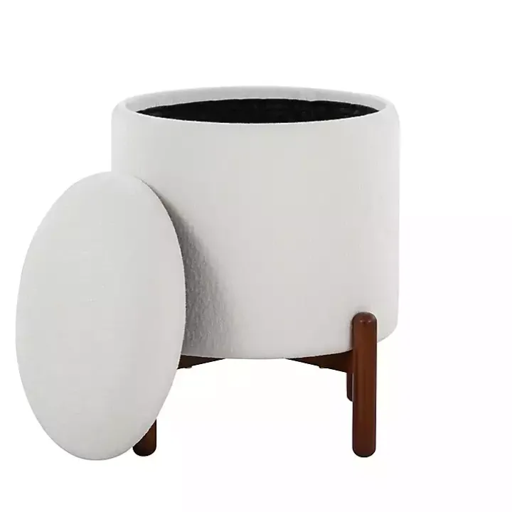 White Daniella Storage Ottoman