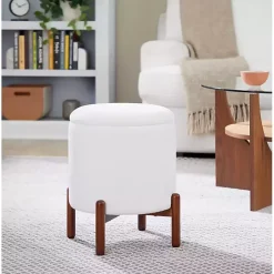 White Daniella Storage Ottoman
