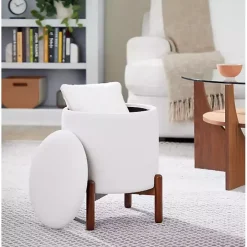 White Daniella Storage Ottoman