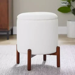White Daniella Storage Ottoman