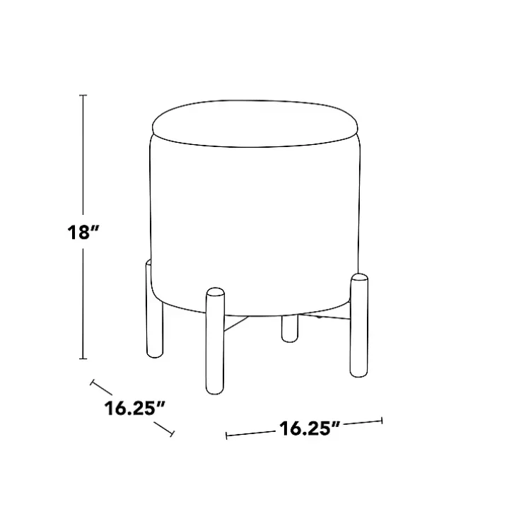 White Daniella Storage Ottoman