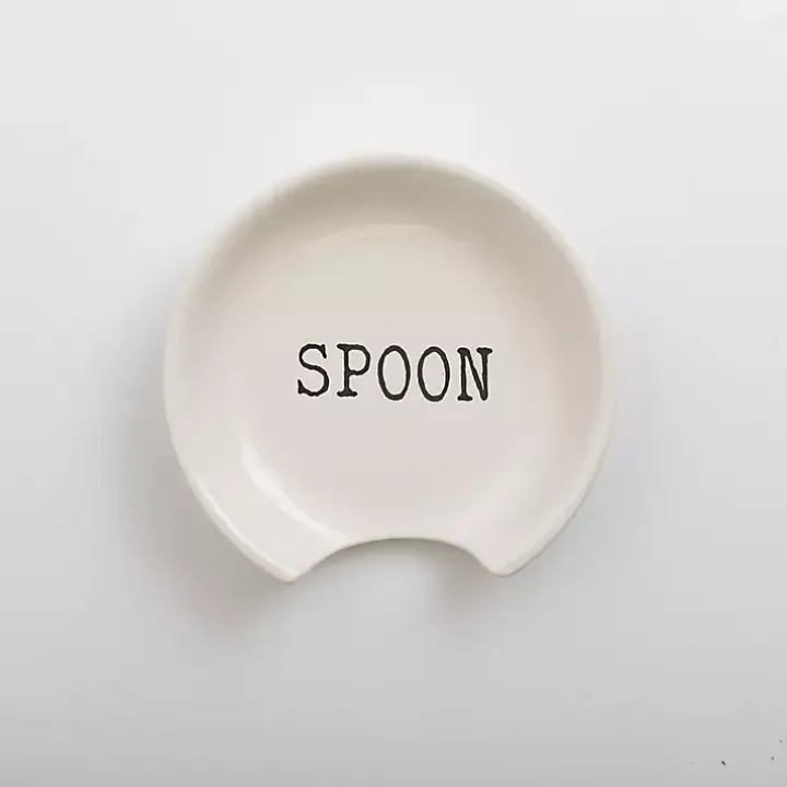 White Debossed Spoon Rest