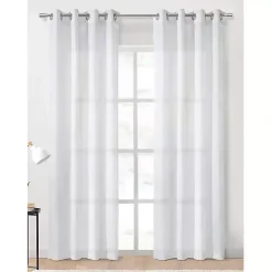 White Diamond Sheer Curtain Panel, 84 in.