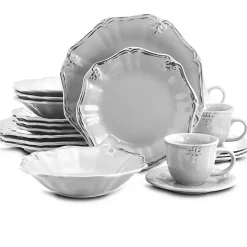White Distressed Floral 20-pc. Dinnerware Set