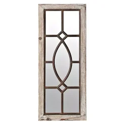 White Distressed Panel Wall Mirror