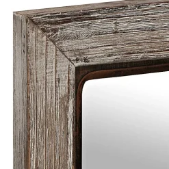 White Distressed Panel Wall Mirror