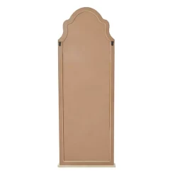 White Distressed Wood Arched Wall Mirror