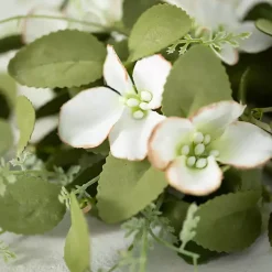 White Dogwood and Greenery Wreath