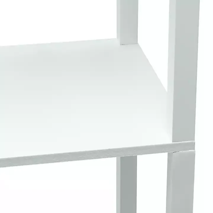 White Etagere Shelf Charging Floor Lamp