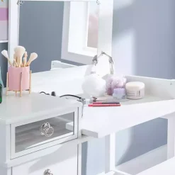 White Eva Mirrored 2-pc. Vanity Set