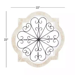 White Farmhouse Abstract Wall Plaque