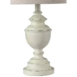 White Farmhouse Accent Table Lamp