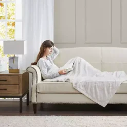 White Faux Fur Oversized Throw