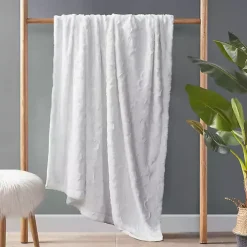 White Faux Fur Oversized Throw