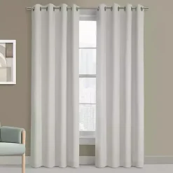 White Faux Suede Blackout Curtain Panel, 63 in.