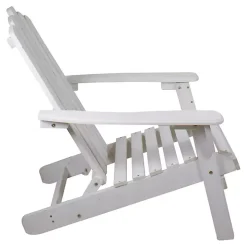 White Folding Wooden Adirondack Chair