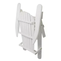 White Folding Wooden Adirondack Chair