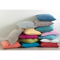 White Fringed Edge Pillow