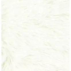 White Fur Storage Bench