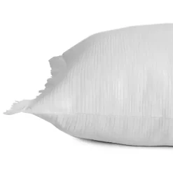 White Gauze Organic Fringe Throw Pillow